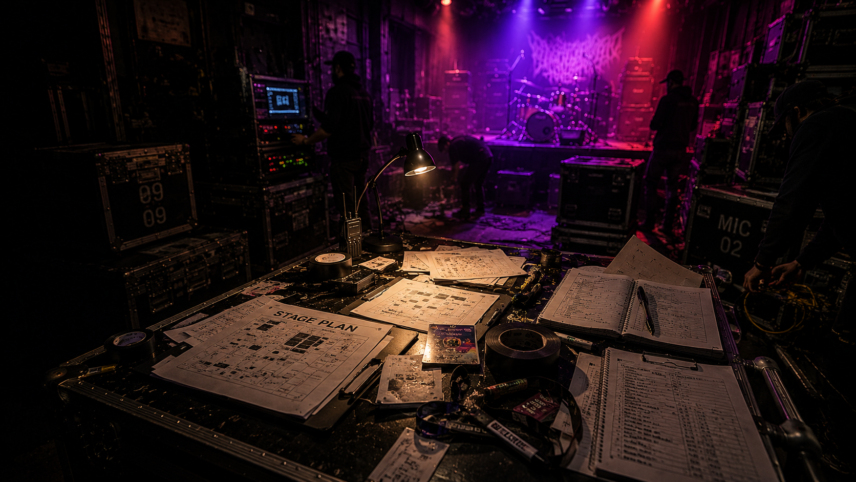 Ekipa Violence Booking planująca koncert w klubie